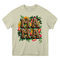 Mossy floral leopard mama Heavy Core Tee - Zillion Design Studio