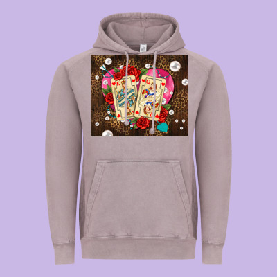 Playing Cards And Pearls Vintage Hoodie Designed By Adodesignshop