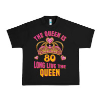 Black the queen is 80 long live the queen Urban Heavy Tee - Jasminsmagicworld