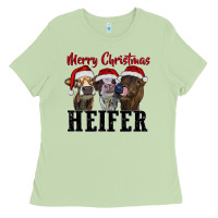 Matcha merry christmas heifer Ladies Tee - RanaPortraitStore