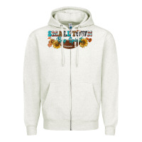 Oatmeal Heather small town big spirit Zipper Hoodie - BundleAndBundleShop