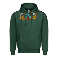 Sports Green small town big spirit Zipper Hoodie - BundleAndBundleShop