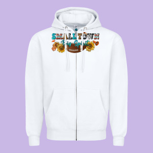 Small Town Big Spirit Zipper Hoodie Designed By Bundleandbundleshop