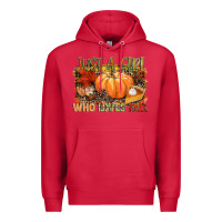 Cardinal Just a girl who loves Fall Premium Hoodie - NancyCooperArtShop