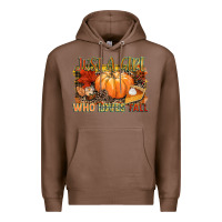 Chestnut Just a girl who loves Fall Premium Hoodie - NancyCooperArtShop