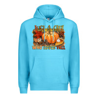 Ocean Blue Just a girl who loves Fall Premium Hoodie - NancyCooperArtShop
