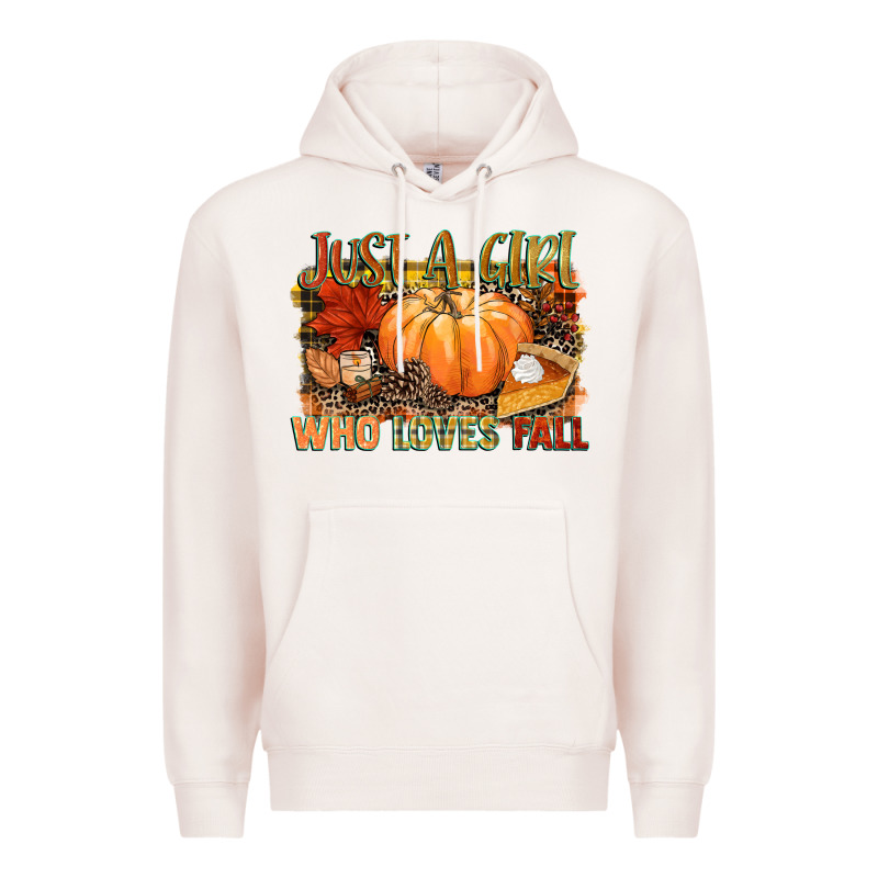 Just A Girl Who Loves Fall Premium Hoodie by NancyCooperArtShop | Teevron