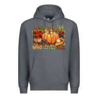 Rock Just a girl who loves Fall Premium Hoodie - NancyCooperArtShop