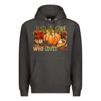 Smoke Just a girl who loves Fall Premium Hoodie - NancyCooperArtShop