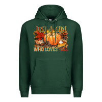Sports Green Just a girl who loves Fall Premium Hoodie - NancyCooperArtShop