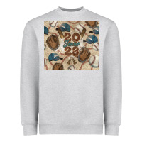 Heather Grey Baseball senior Heavyweight Sweatshirt - NancyCooperArtShop