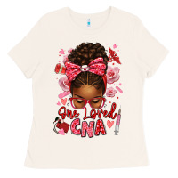 Bone one loved cna afro messy bun Ladies Tee - texasbilliewilder