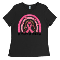 Black in october we wear pink rainbow Ladies Tee - JahusDesignShop
