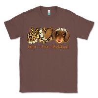 Chestnut Peace Love Dachshund Classic Tee - Jasminsmagicworld