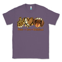 Lavender Peace Love Dachshund Classic Tee - Jasminsmagicworld