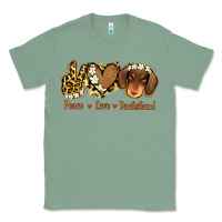 Sage Peace Love Dachshund Classic Tee - Jasminsmagicworld