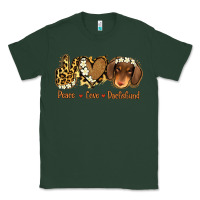 Sports Green Peace Love Dachshund Classic Tee - Jasminsmagicworld