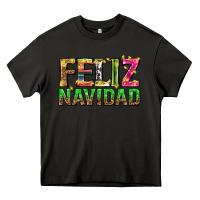 Asphalt feliz navidad with pattern Heavy Core Tee - texasbilliewilder