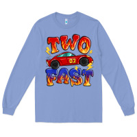 Colony Blue two fast boys birthday racing car Long Sleeve Tee - MaliasSmallBusiness