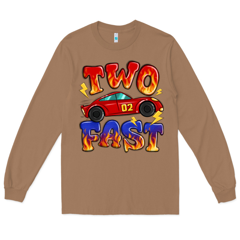 Two Fast Boys Birthday Racing Car Long Sleeve Tee by MaliasSmallBusiness | Teevron