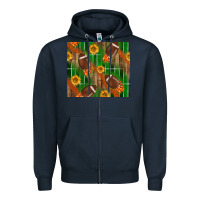 Navy american football with sunflower tumbler Zipper Hoodie - BundleAndBundleShop