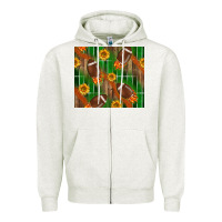Oatmeal Heather american football with sunflower tumbler Zipper Hoodie - BundleAndBundleShop