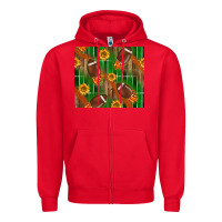 Red american football with sunflower tumbler Zipper Hoodie - BundleAndBundleShop
