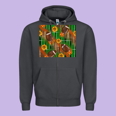 American Football With Sunflower Tumbler Zipper Hoodie Designed By Bundleandbundleshop