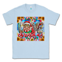Dusty Blue Love Christmas highland cow Classic Tee - CowhideDigitalArt