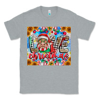Heather Grey Love Christmas highland cow Classic Tee - CowhideDigitalArt