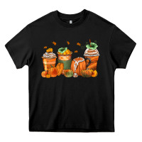 Black pumpkins coffee cups Heavy Core Tee - Zillion Design Studio