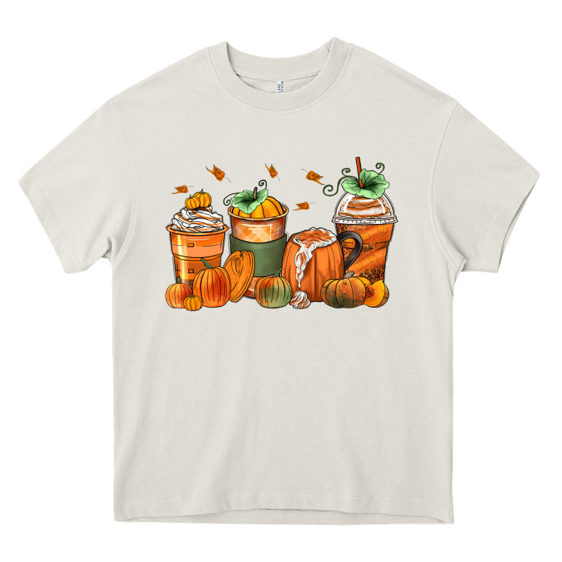 Pumpkins Coffee Cups Heavy Core Tee by Zillion Design Studio | Teevron