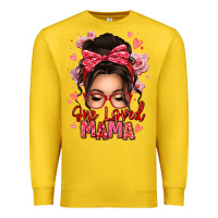 Lemon one loved mama messy bun Premium Sweatshirt - texasbilliewilder