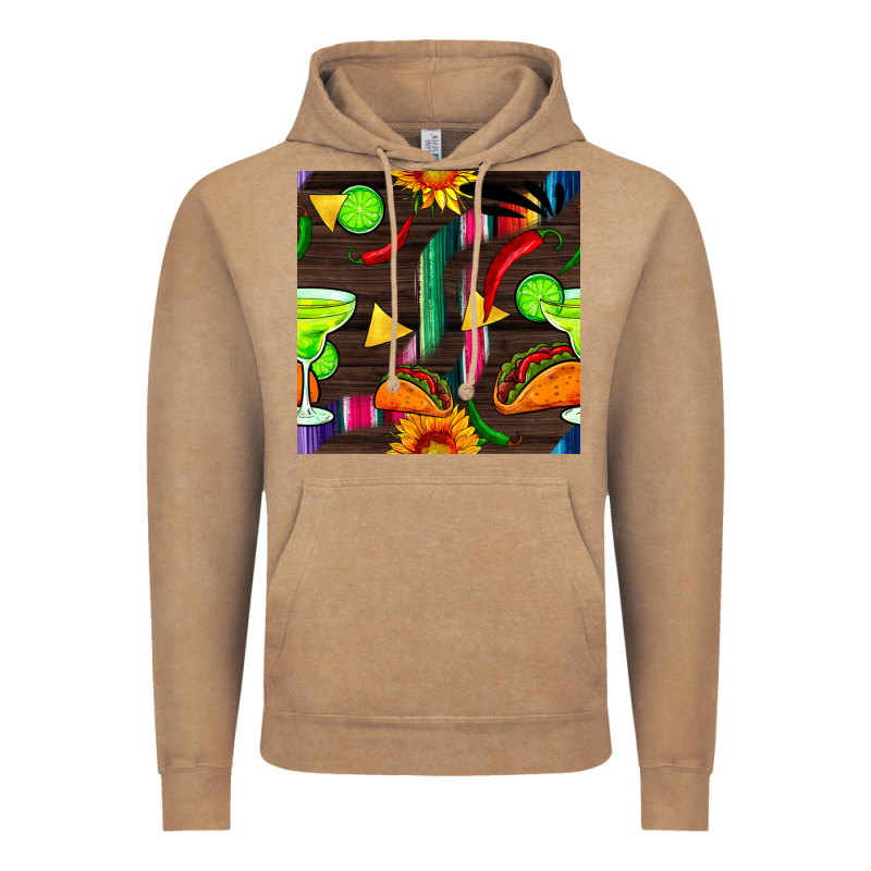 Margarita And Taco Seamless Pattern Vintage Hoodie by BundleAndBundleShop | Teevron