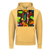 Vintage Mustard margarita and taco seamless pattern Vintage Hoodie - BundleAndBundleShop