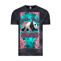 Cloud Black just a girl who loves pandas Vintage Tee - LillyAllenDesigns