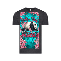 Vintage Black just a girl who loves pandas Vintage Tee - LillyAllenDesigns