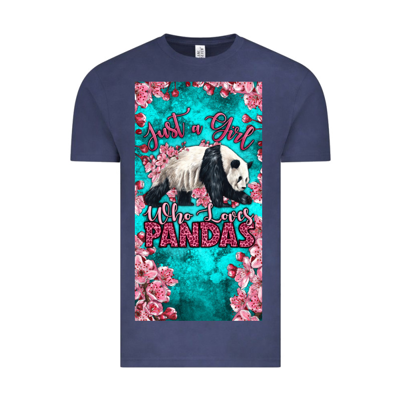 Just A Girl Who Loves Pandas Vintage Tee by LillyAllenDesigns | Teevron