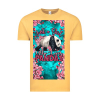 Vintage Mustard just a girl who loves pandas Vintage Tee - LillyAllenDesigns