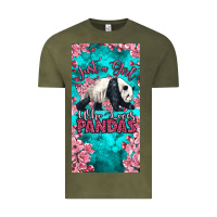 Vintage Olive just a girl who loves pandas Vintage Tee - LillyAllenDesigns