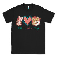 Black Peace Love Corgi Classic Tee - Jasminsmagicworld