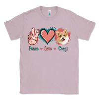 Lilac Peace Love Corgi Classic Tee - Jasminsmagicworld