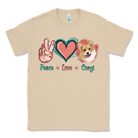 Mushroom Peace Love Corgi Classic Tee - Jasminsmagicworld