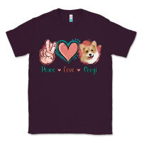 Plum Peace Love Corgi Classic Tee - Jasminsmagicworld
