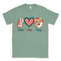 Sage Peace Love Corgi Classic Tee - Jasminsmagicworld