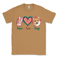 Toasted Coconut Peace Love Corgi Classic Tee - Jasminsmagicworld