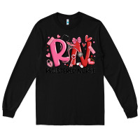 Black rn registered nurse valentines day Long Sleeve Tee - MaliasSmallBusiness
