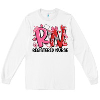 White rn registered nurse valentines day Long Sleeve Tee - MaliasSmallBusiness
