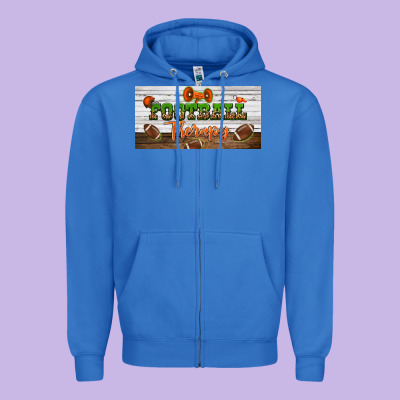 Football Therapy License Plate Zipper Hoodie Designed By Bundleandbundleshop