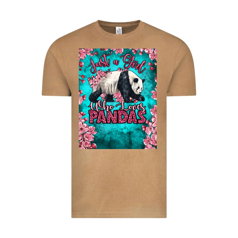 Just A Girl Who Loves Pandas Vintage Tee by LillyAllenDesigns | Teevron